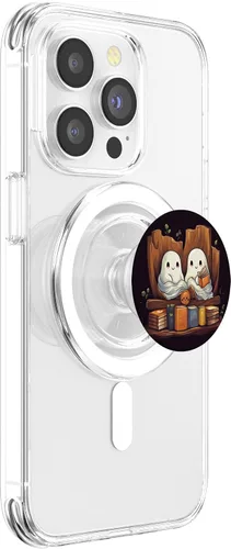 Miniatura 3 de Libros de lectura de fantasmas, diseño de Halloween, para adolescentes, niñas, mujeres, PopSockets MagSafe PopGrip para iPhone