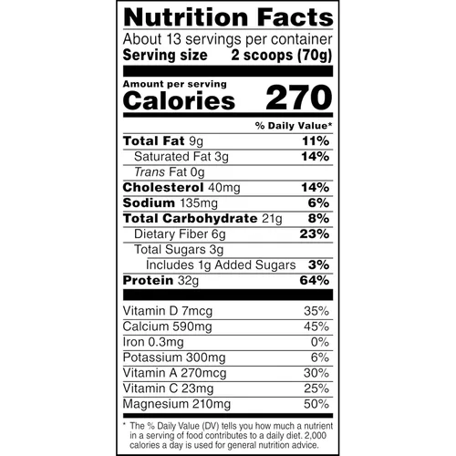 Miniatura 2 de Polvo de Proteína Genuine de Muscle Milk, Fresas y Crema, 1.93 Libras, 13 Porciones, 32g de Proteína, 3g de Azúcar, Calcio, Vitaminas A, C y D