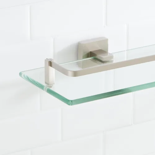 Miniatura 5 de Signature Hardware 295796 Albury Estante de baño de vidrio de 19-5/8