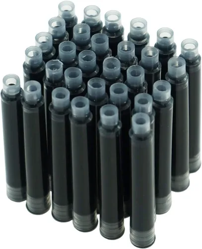 Miniatura 2 de Cartuchos de tinta para pluma estilográfica Asvine color negro, juego de 30 recambios de tinta, diámetro de orificio de 3.4 mm