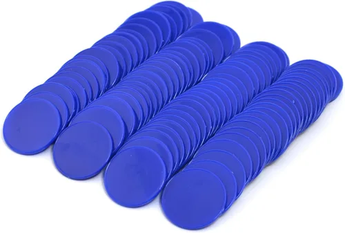 Miniatura 2 de Smartdealspro 100 unidades de 1.260 in/1.26 pulgadas de plástico opaco de aprendizaje de discos, mini fichas de juego de fichas de póquer con caja