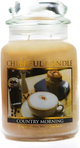 Miniatura 9 de A Cheerful Giver - Vela en tarro de vidrio perfumada Country Morning (6 onzas) con tapa y fragancia fiel a la vida, fabricada en Estados Unidos