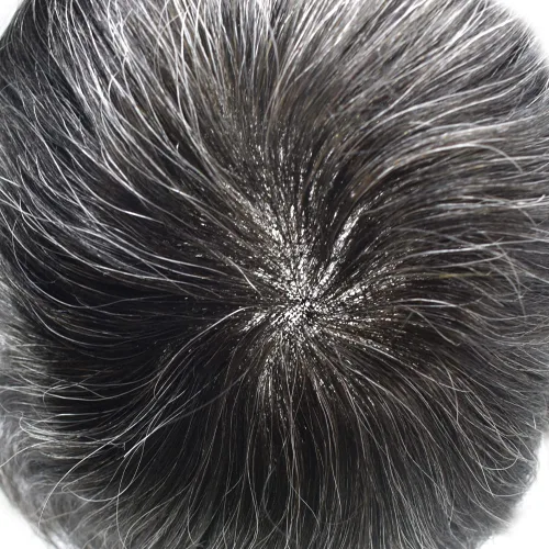 Miniatura 53 de Toupee para hombres nudos blanqueados hombres toupee hairpieces europeo virgen sistema de reemplazo de cabello humano suave encaje francés hombres