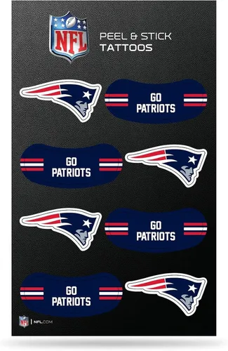 Miniatura 28 de Rico Industries NFL Footbal Peel & Stick Temporary Tattoos - Eye Black - Game Day Approved!