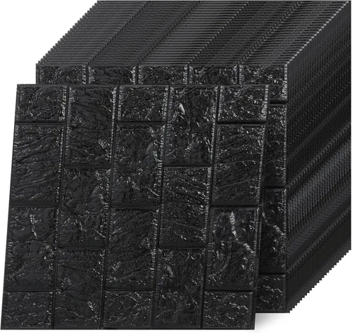 Miniatura 8 de 30 piezas de paneles de pared 3D para despegar y pegar, papel pintado de ladrillo blanco autoadhesivo impermeable, paneles de pared de ladrillo