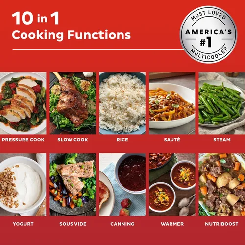 Miniatura 3 de Instant Pot Pro Plus Wi-Fi Smart 10 en 1, Olla a Presión, Olla de Cocción Lenta, Arrocera, Vaporera, Sartén para Saltear, Yogurtera, Calentador