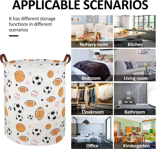 Miniatura 5 de Cesta de lavandería plegable para dormitorio, cesta de ropa impermeable para baño, bolsa grande de lavandería para dormitorio universitario