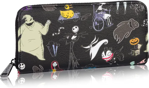 Miniatura 2 de Loungefly Disney The Nightmare Before Christmas - Cartera estilo acordeón y cremallera alrededor