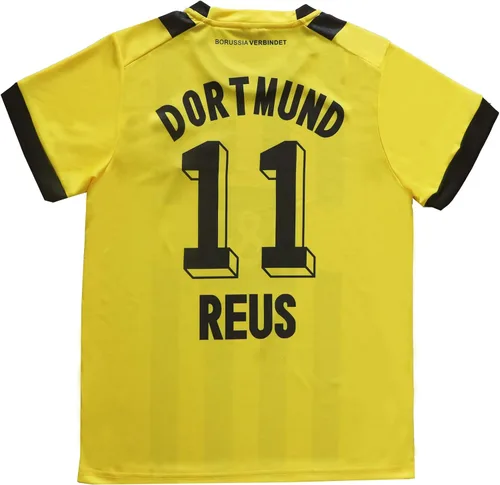 Miniatura 2 de CEKFAX Dortmund Home #9 Erling Haaland Reus #11 - Conjunto de calcetines cortos de fútbol para niños, tallas juveniles
