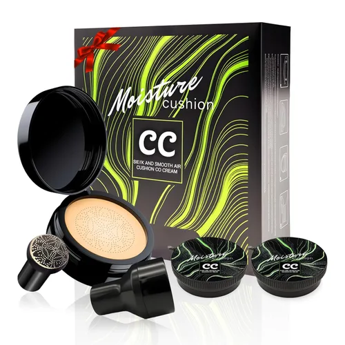Miniatura 18 de Mushroom Head Air Cushion CC Cream - Base de maquillaje facial BB Cream para piel madura, corrector hidratante que ilumina larga duración, tono