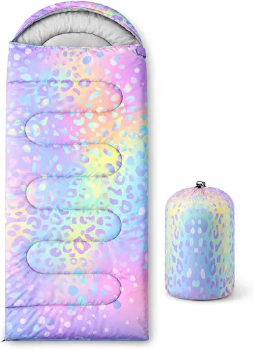 Miniatura 25 de AILONEN Saco de dormir de campamento con escamas de sirena para adultos y adolescentes, ligero y resistente al agua, 3 estaciones, clima cálido