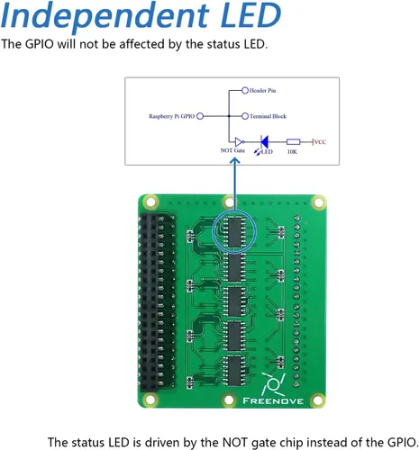 Miniatura 4 de Freenove Placa de ruptura para Raspberry Pi 5 / 4B / 3B+ / 3B / 3A+ / 2B / 1B+ / 1A+ / Zero 2 W/Zero W/Zero, protector de bloque de terminales