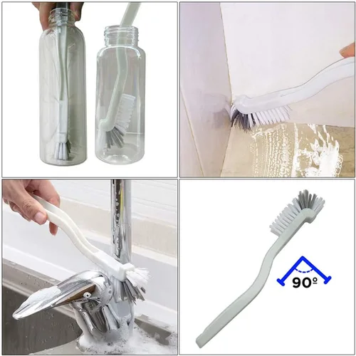 Miniatura 5 de Juego de 4 cepillos multiusos para limpiar la cocina con cerdas rígidas para platos, ollas, sartenes, fregadero y botellas, cepillo para platos