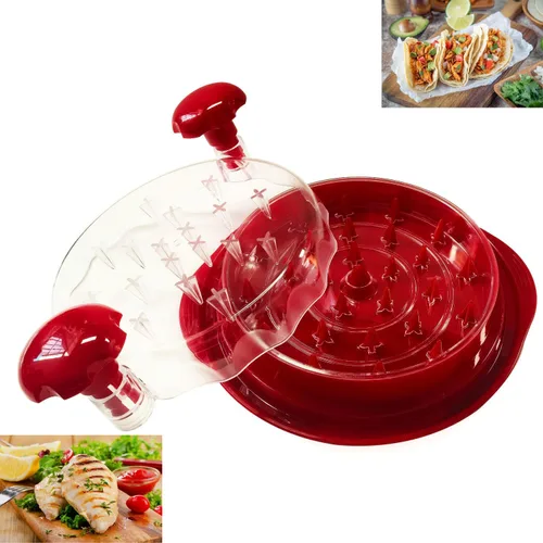 Miniatura 10 de Trituradora de pollo de gran capacidad, trituradora de carne resistente para pechuga de pollo, cerdo desmenuzado y carne de res, tapa visible, base