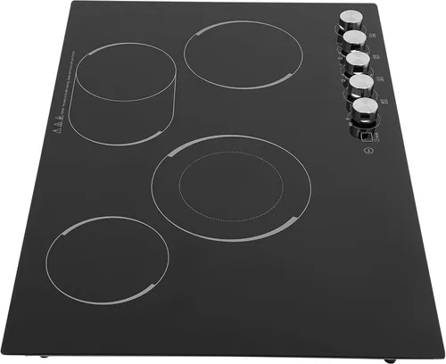 Miniatura 4 de Estufa eléctrica de 30 pulgadas con 4 quemadores, estufa eléctrica de 1200 W con temporizador ajustable y bloqueo seguro, placa de cocina integrada