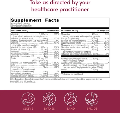 Miniatura 4 de Bariatric Advantage Ultra Multivitamínico con Hierro – Ultra Multi con Hierro – Formato de Cápsula Multivitamínico – Proporciona Complejo Completo