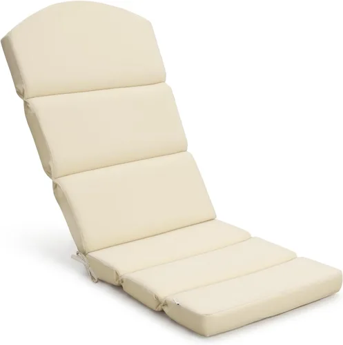 BPS Cojín para silla Adirondack de 52 x 20 pulgadas, resistente a la decoloración y al agua, cojines para sillas de patio con correas para sillas de