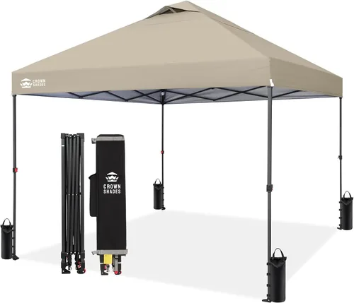 Miniatura 19 de CROWN SHADES Tienda de campaña desmontable de 10 x 10 pies - Tienda de campaña instantánea para exteriores con cerradura central patentada de un