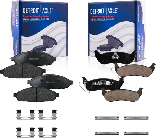 Miniatura 90 de Detroit Axle - Pinza de disco del lado del acompañante + pastillas de freno de cerámica de repuesto para Lexus HS250H Toyota RAV4 Prius V Scion xB