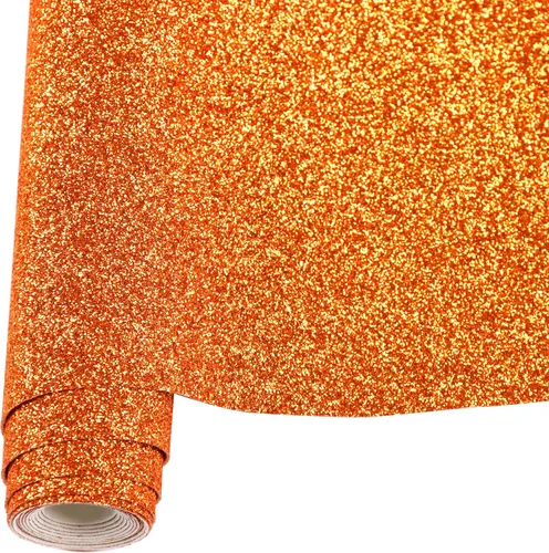 Miniatura 8 de HGUAN Rollos de piel sintética con purpurina de color sólido de 12 x 53 pulgadas, sábanas de piel sintética muy adecuadas para hacer manualidades