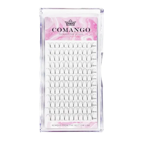 Miniatura 47 de CoMango Extensiones de pestañas de volumen 3D/4D/5D/6D/10D, grosor de 0.003 in, rizo C/D, tallo corto de 0.315-0.591 in, extensiones de pestañas