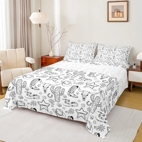 Miniatura 31 de Manfei Juego de sábanas de dibujos animados para niños, tamaño individual, bonito juego de ropa de cama de animales y mascotas, decoración