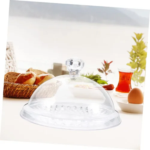 Miniatura 9 de UPKOCH Soporte transparente para tartas de polipropileno con tapa, tapa de cúpula, 12 "x 12