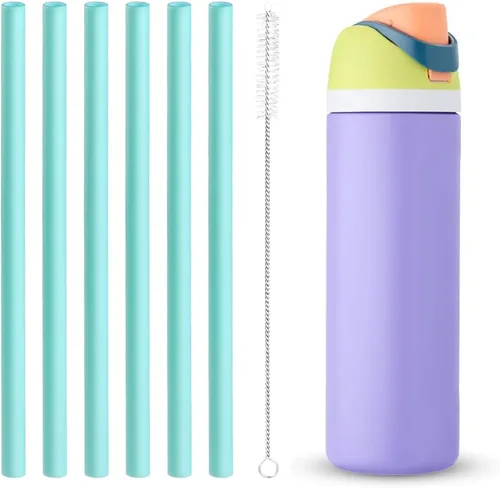 Miniatura 2 de Pajitas de repuesto compatibles con botella de agua Owala FreeSip de 40 onzas, apta para Bubba Trailblazer, botella de vacío radiante de 40 onzas