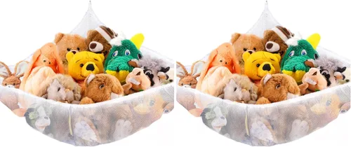 Miniatura 10 de MAQIHAN Red o hamaca para animales de peluche, ideas de almacenamiento para peluches, osos de peluche y juguetes, soporte organizador de esquina