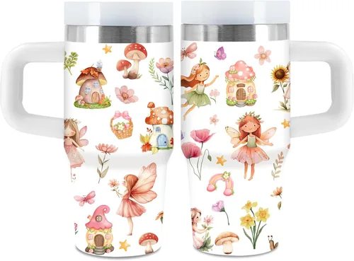 Miniatura 34 de Vaso de 405 ml para niños con alfabeto de animales con asa, popote y tapa, vaso aislado de acero inoxidable, cosas con letras del abecedario