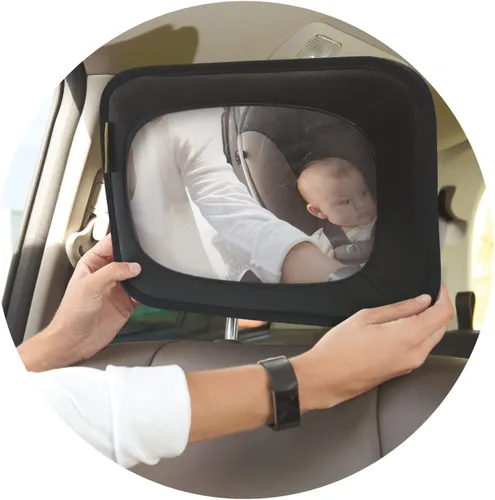 Miniatura 5 de Nuby Espejo de bebé para asiento trasero inastillable, color negro
