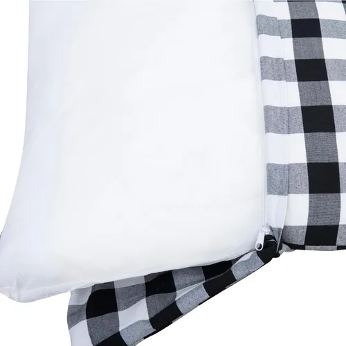 Miniatura 14 de Linon Harris Negro Juego de 2 piezas de cojín de rincón con 3 almohadas de acento coordinadas por Linon - Solo se ajusta a la colección Harris Nook