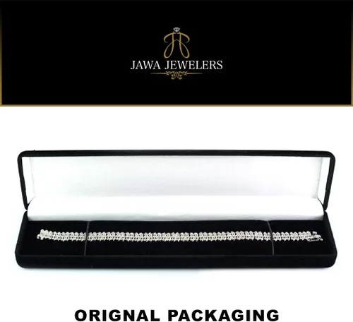 Miniatura 5 de Pulsera de oro blanco de 14 quilates para mujer Pulsera de tenis de diamantes de 1 quilate
