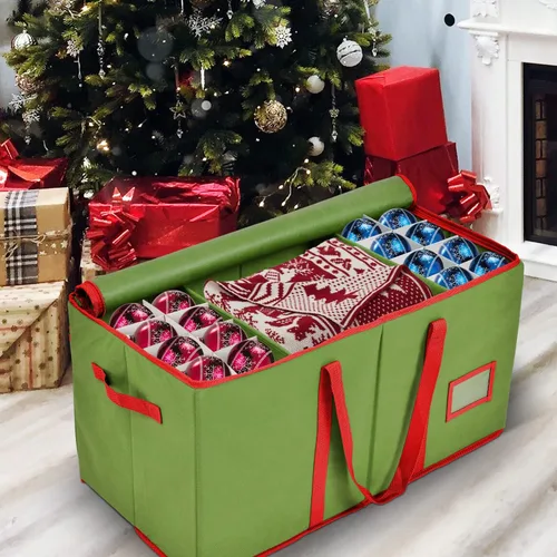 Miniatura 2 de Holiday Cheer Almacenamiento Premium de Adornos Navideños – Contenedor de Almacenamiento Navideño Perfecto para Decoraciones Navideñas y Caja