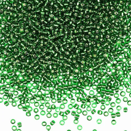 Miniatura 87 de Cuentas de semillas doradas transparentes de 4 mm al por mayor para hacer joyas, 110 gramos, aproximadamente 1600 piezas, cuentas de vidrio 6/0