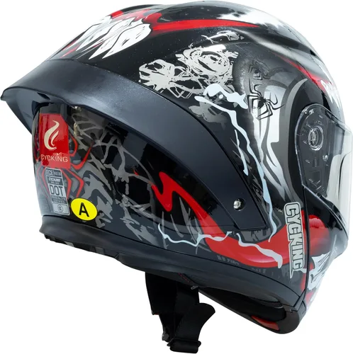Miniatura 2 de Modular Motorcycle Helmet, Flip Up Full Face Helmet with Dual Visor & Smoked Sunshield, DOT Approved Street Bike Helmet for Men & Women, Quick
