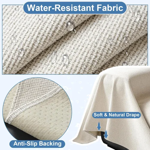 Miniatura 81 de STACYPIK Funda de sofá gris impermeable para perros, funda de sofá antideslizante para sofá de 3 cojines, funda seccional lavable para forma de L