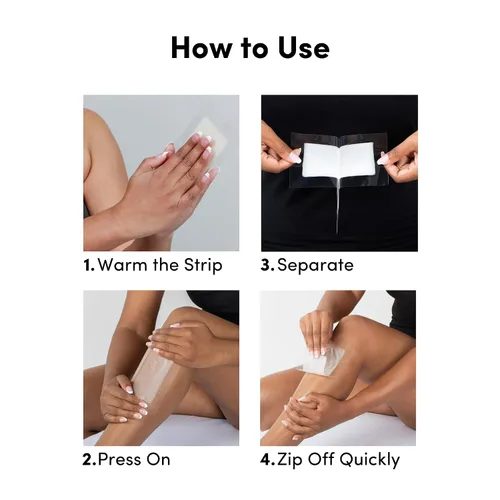 Miniatura 7 de Parissa Tiras naturales de cera para piernas y cuerpo Tiras grandes listas para usar, aptas para principiantes y suaves para pieles sensibles