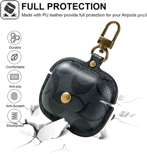 Miniatura 5 de Funda protectora para AirPods Pro 3 (2025), funda protectora de cuerpo completo compatible con AirPods Pro de 3ª generación para mujeres y hombres