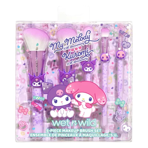 Miniatura 2 de wet n wild My Melody and Kuromi - Juego de brochas de maquillaje (5 piezas)