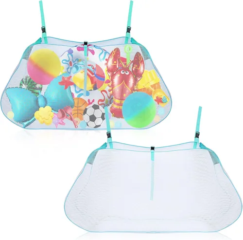 2 bolsas de almacenamiento para piscina de 57 x 30 pulgadas, bolsa de natación grande para colgar, accesorios de natación, organizador para