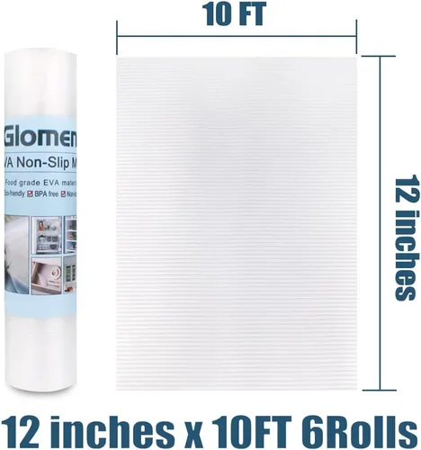 Miniatura 7 de Revestimiento para estantes, forro antideslizante para gabinete, lavable a prueba de aceite para armario de cocina, estantes, refrigerador