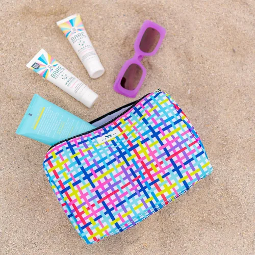 Miniatura 8 de SCOUT Packin' Bolsa de maquillaje térmica, gran bolsa de aseo y maquillaje resistente al agua para mujeres, con cierre de cremallera