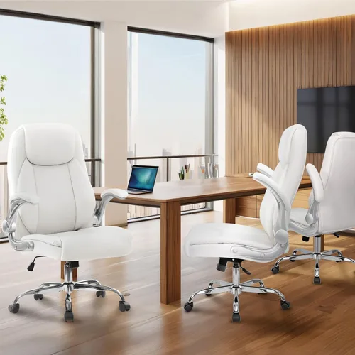 Miniatura 9 de NEO CHAIR Escritorio de oficina para videojuegos, computadora, silla ergonómica ejecutiva de respaldo alto, brazos abatibles, altura ajustable