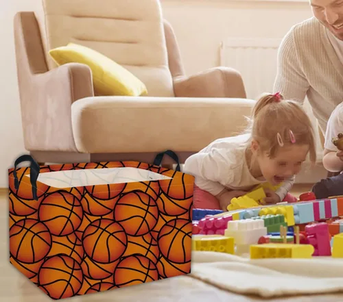Miniatura 2 de Cestas rectangulares de baloncesto para regalo, cesta vacía para niños, cesta de almacenamiento de juguetes para niños, caja organizadora