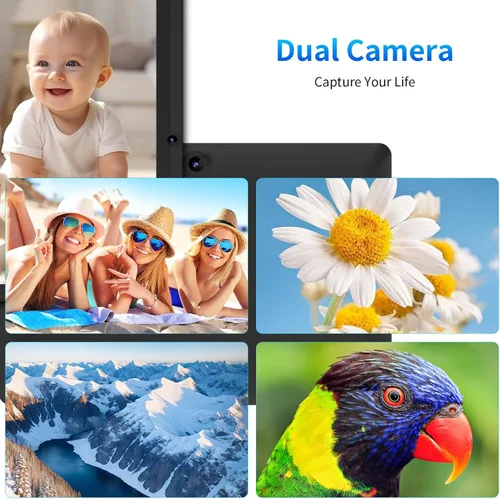 Miniatura 5 de Tablet de 7 pulgadas con funda, tabletas Android 15 de cinco núcleos, 8GB RAM 32GB ROM expansión de 512GB, pantalla IPS HD de 1024 x 600, 3500mAh