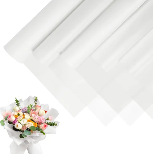 Miniatura 10 de JOYIT 20 hojas de papel de regalo de flores, papel de regalo de ramo de flores para embalaje de manualidades, envoltura de papel de flores