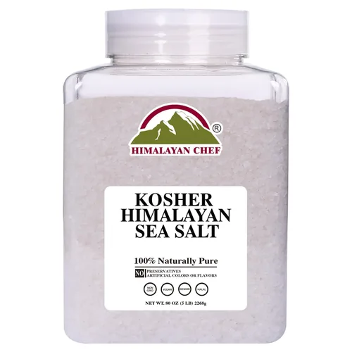 Miniatura 11 de Himalayan Chef Sal marina, granos gruesos, bolsa resellable de 48 onzas – Sal totalmente natural y cosechada a mano sin refinar, sin gluten, sal