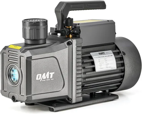 Orion Motor Tech Bomba de vacío de 2 etapas, bomba de vacío de paletas rotativas HVAC de 9 cfm 3/4 hp con vacío definitivo de 1.5 micrones, bomba de