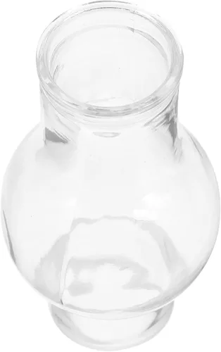 Miniatura 5 de Holibanna Lámpara de aceite de vidrio transparente para chimenea, 3.54 x 1.96 x 1.18 pulgadas, globo de repuesto para lámparas vintage de queroseno